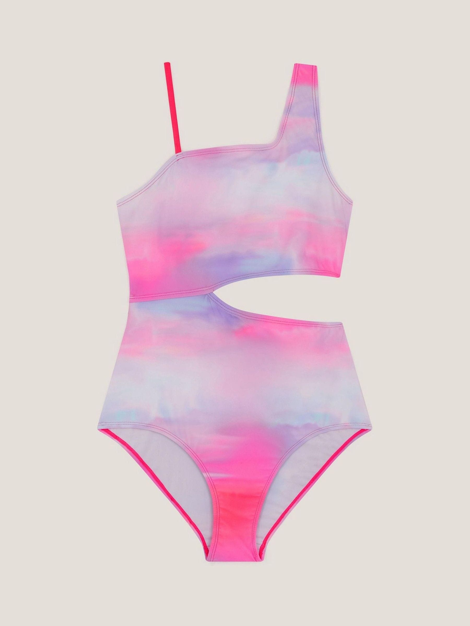 Monsoon Ombré Asymmetrical Cut Out Swimsuit