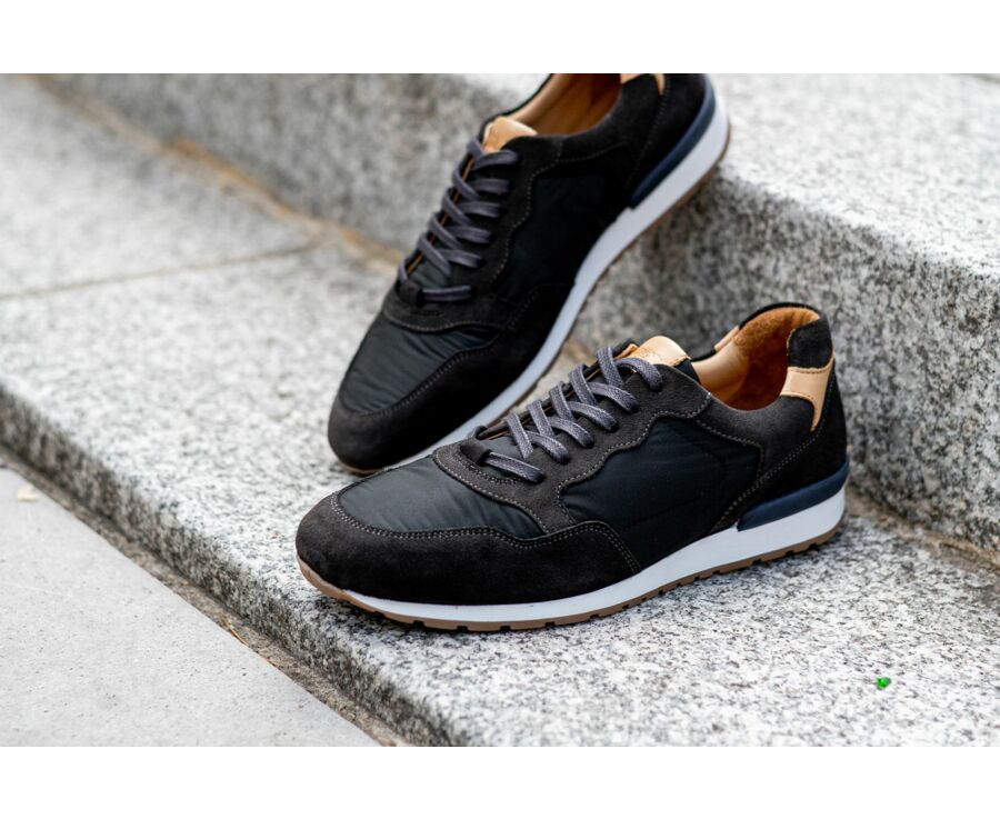 Sneakers homme velours Brun - CANBERRA
