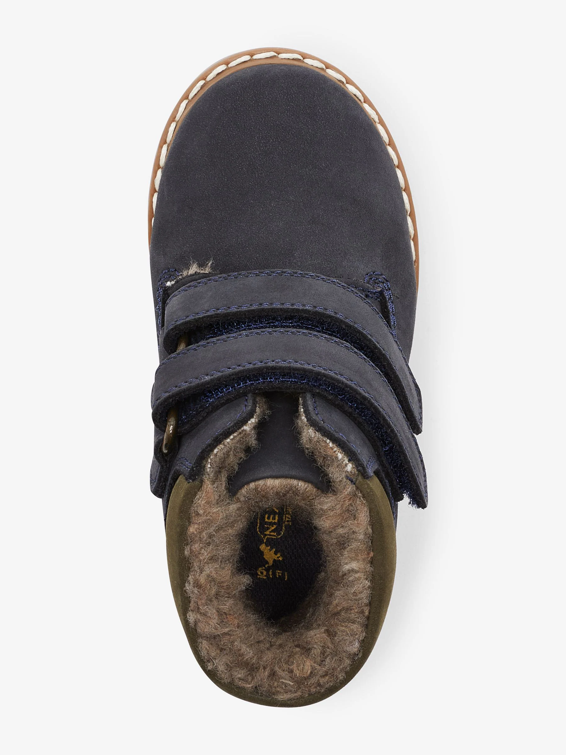 Blauw - Leren Thermal gevoerde Thinsulate werklaarzen met klittenbandsluiting