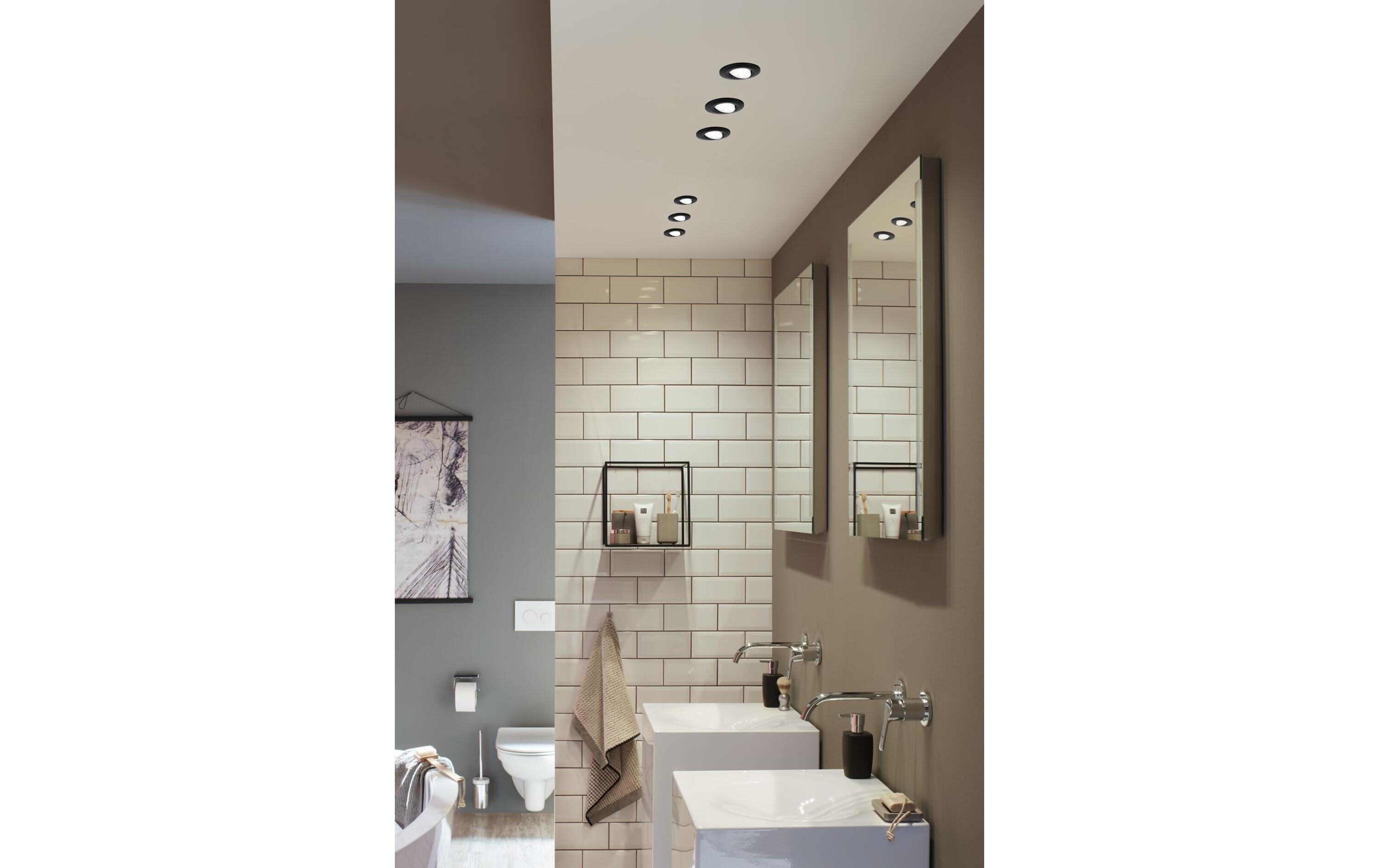 Einbauleuchte LED Calla Basisset schwenkbar Schwarz<br>LED Einbaustrahler