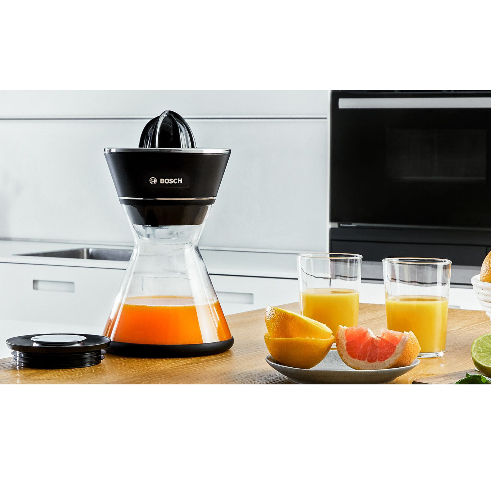 BOSCH Zitruspresse MCP72GPB - schwarz - mit Glas-Karaffe