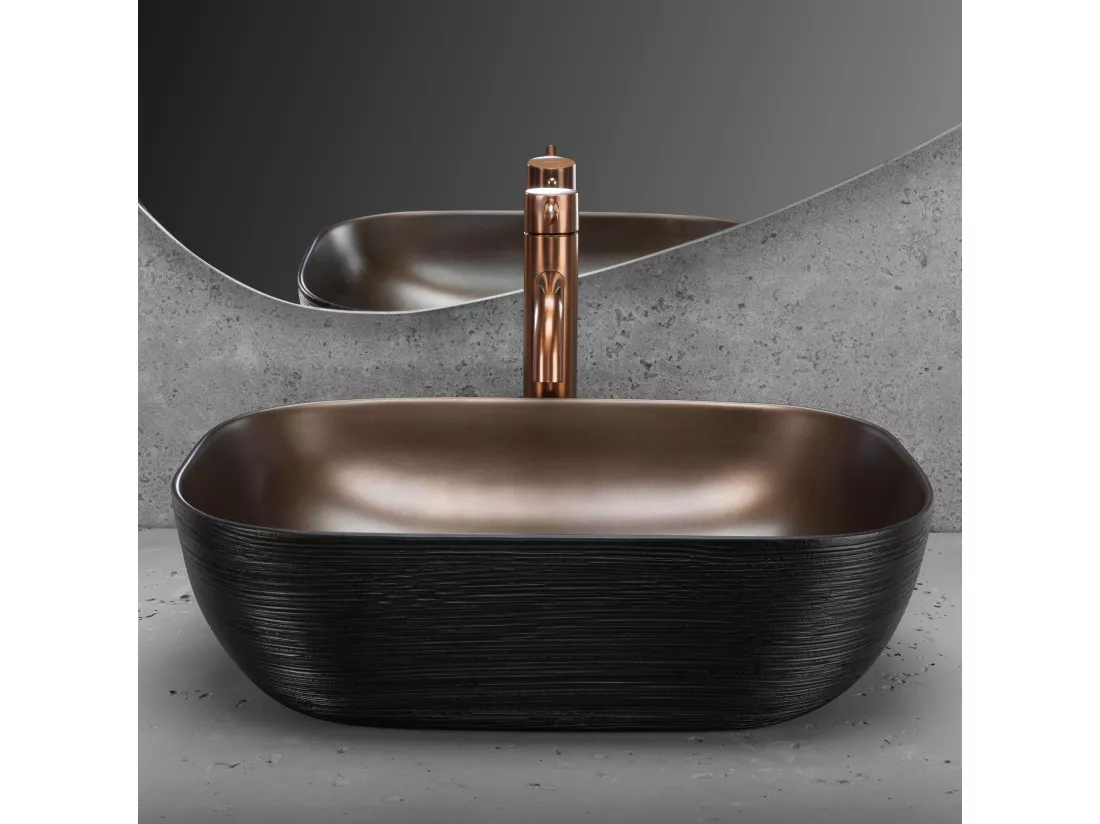 Vasque À Poser Rea Belinda Brush Copper