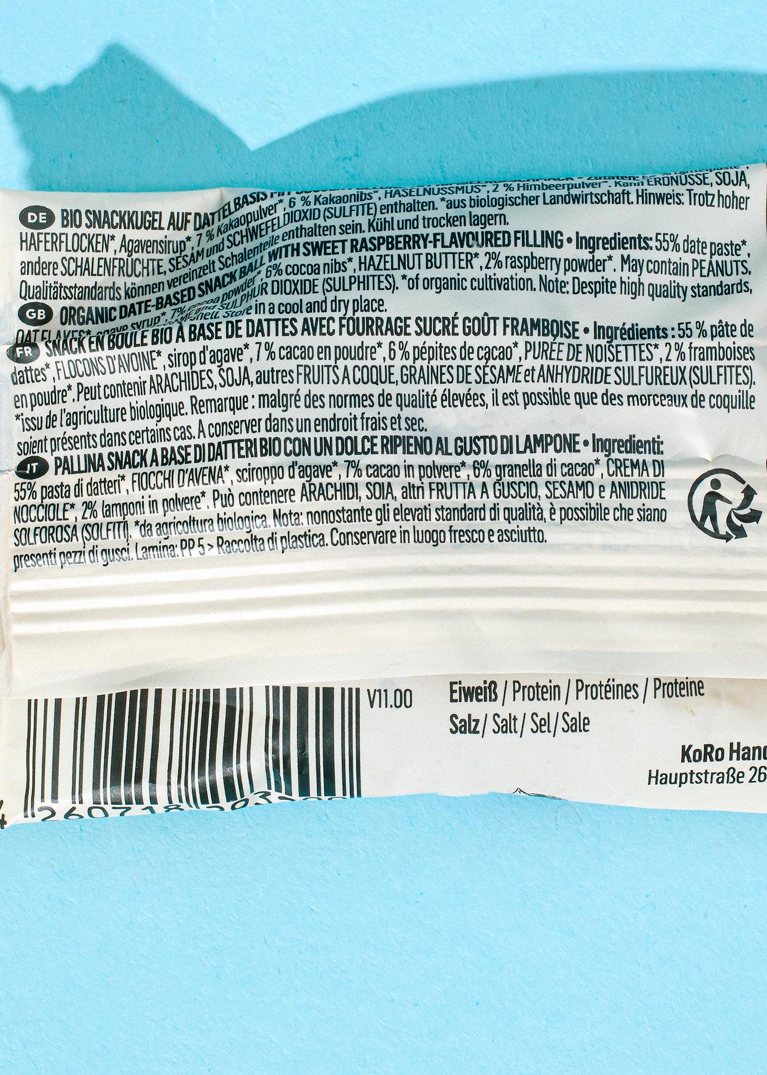Bio Energy Ball Kakao und Himbeerfüllung 30 g