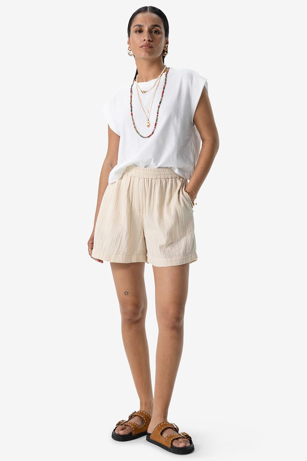 Wit cropped T-shirt