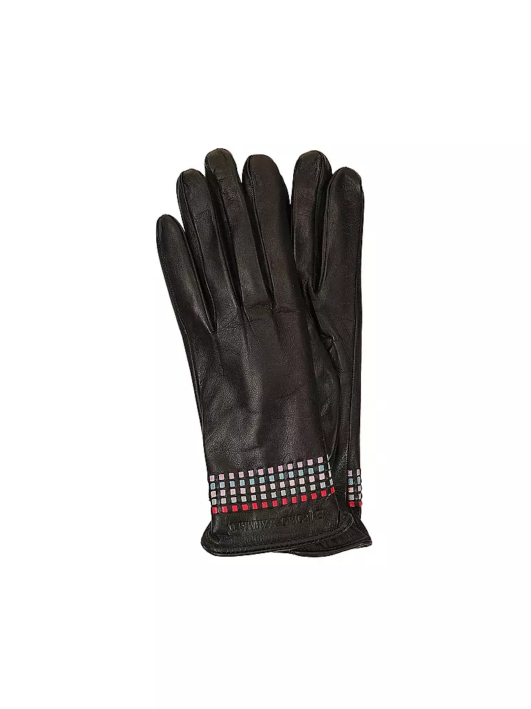 EMPORIO ARMANI Lederhandschuhe schwarz