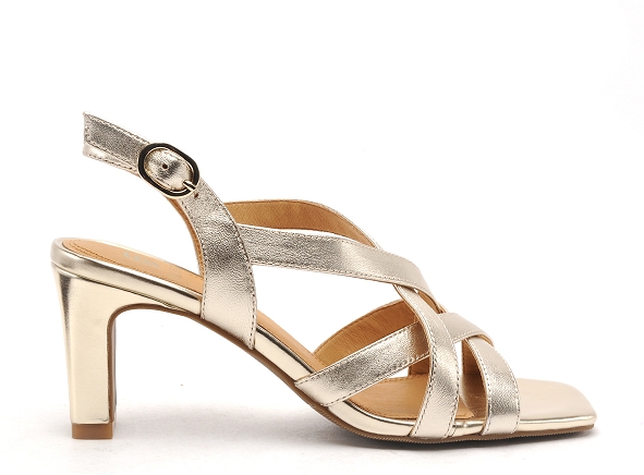 Fugitive nu pieds talons femme imouv or
