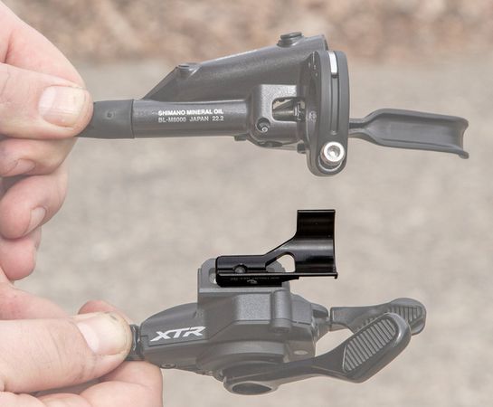 SHIFT MOUNT ISEV-ISII Adapter rechts für Shimano 12fach-Schalthebel mit Shimano I-Spec II Bremshebel  schwarz  rechts