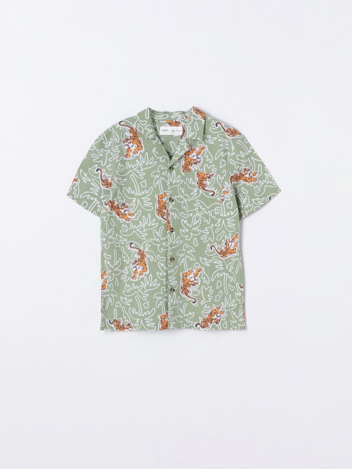 Camisa estampada Resort - Verde