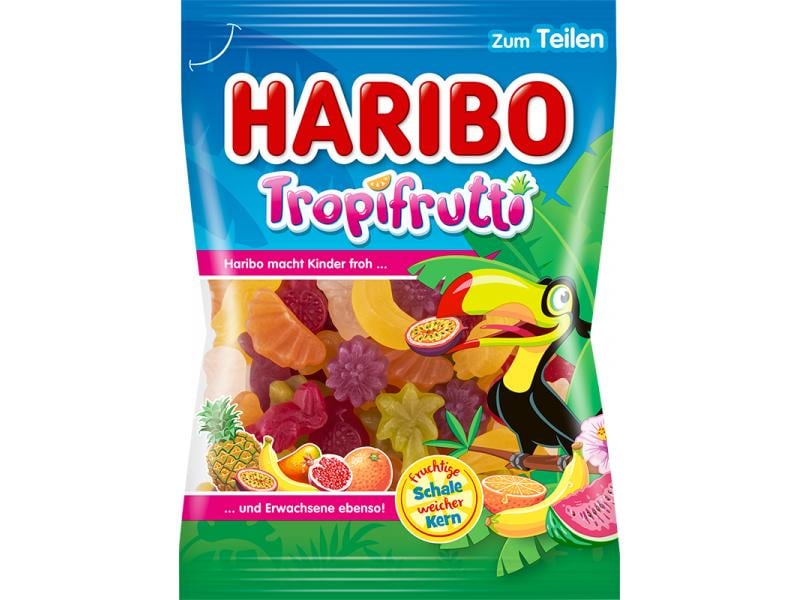 Haribo Gummibonbons Tropi Frutti 175 g Exotische Fruchtgummis