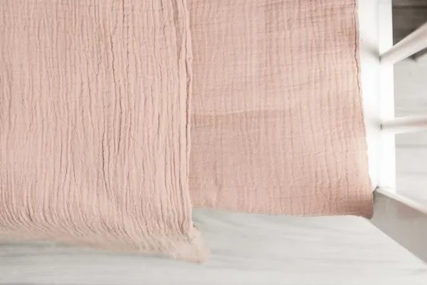 Sensillo sengetøj 2 lag brun rosa 100X135 CM