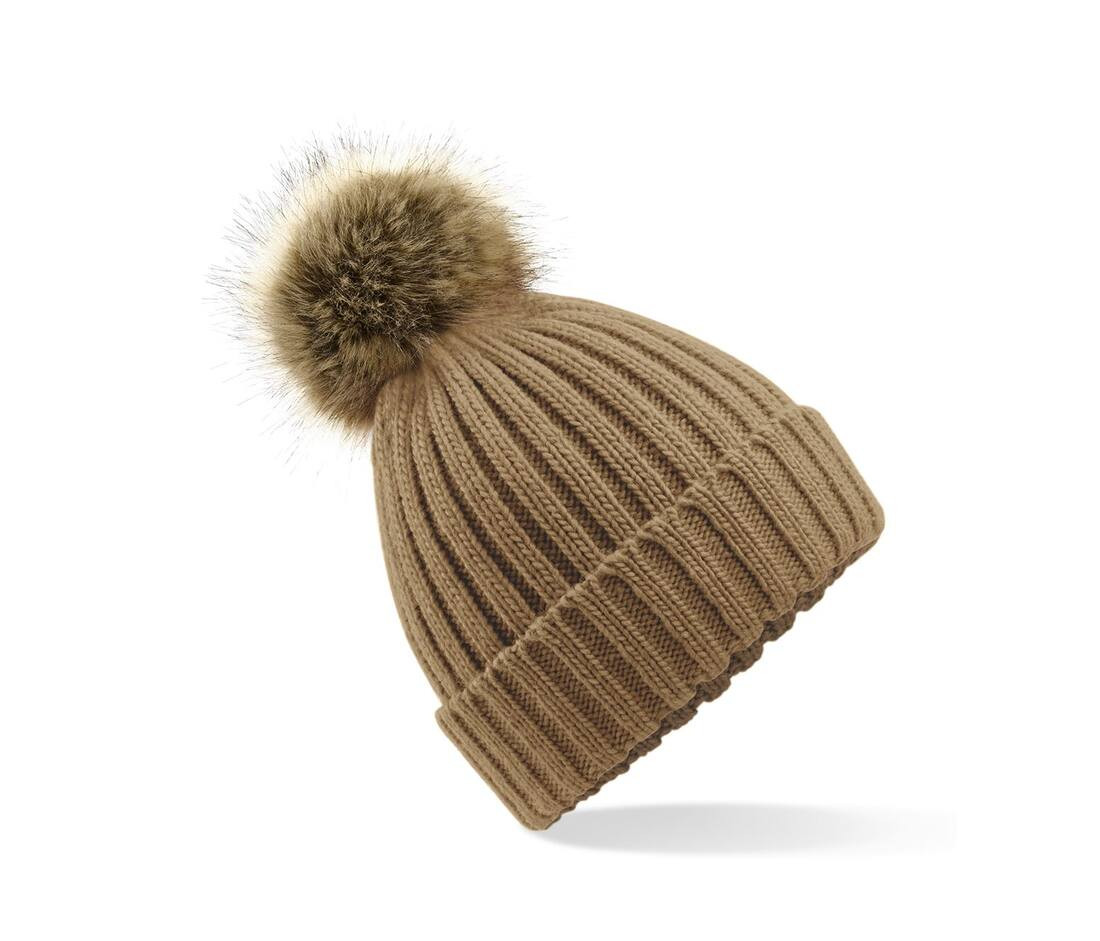 Beechfield BF412 - Bonnet grosse maille Pop Pom