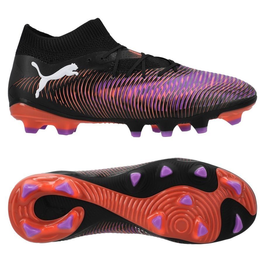 PUMA Future 8 Pro FG/AG Unlimited - Noir/Blanc/Glowing Red Femme