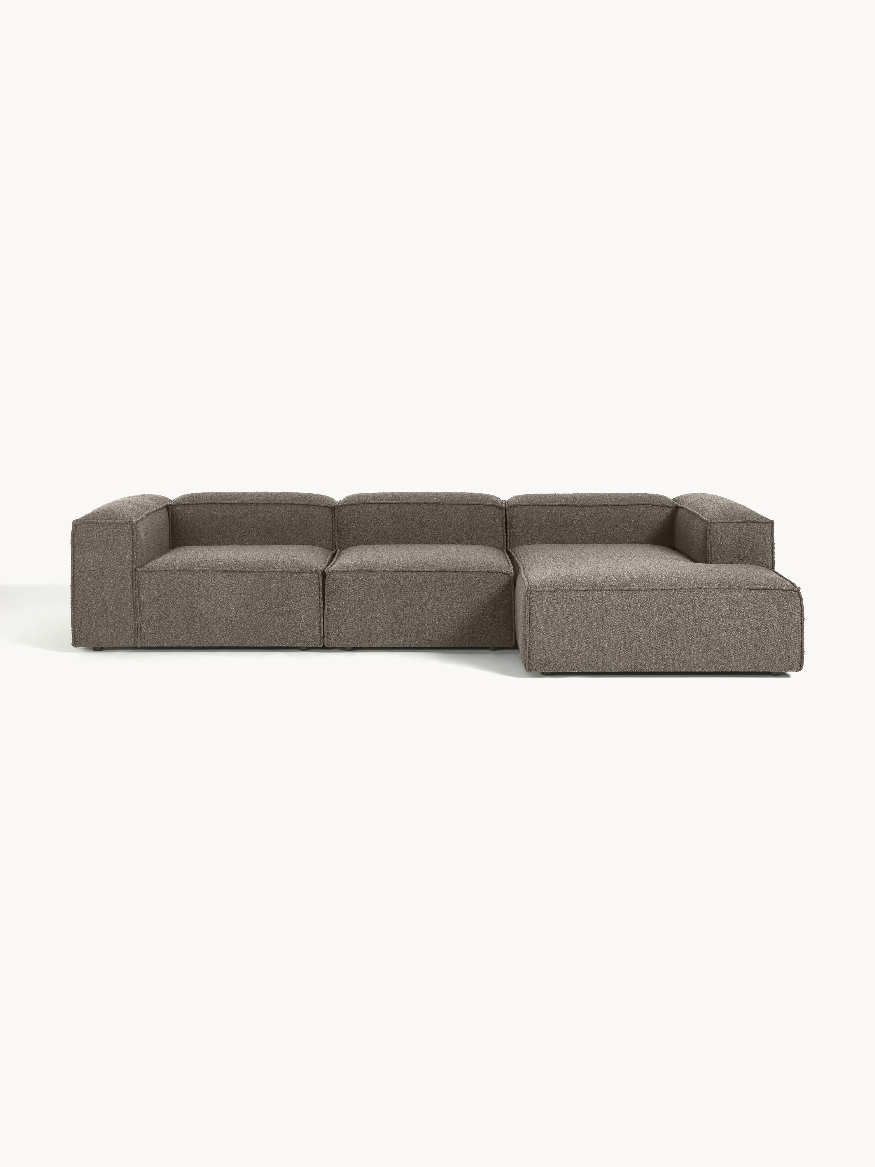 Bouclé modulaire hoekbank Lennon (4-zits)