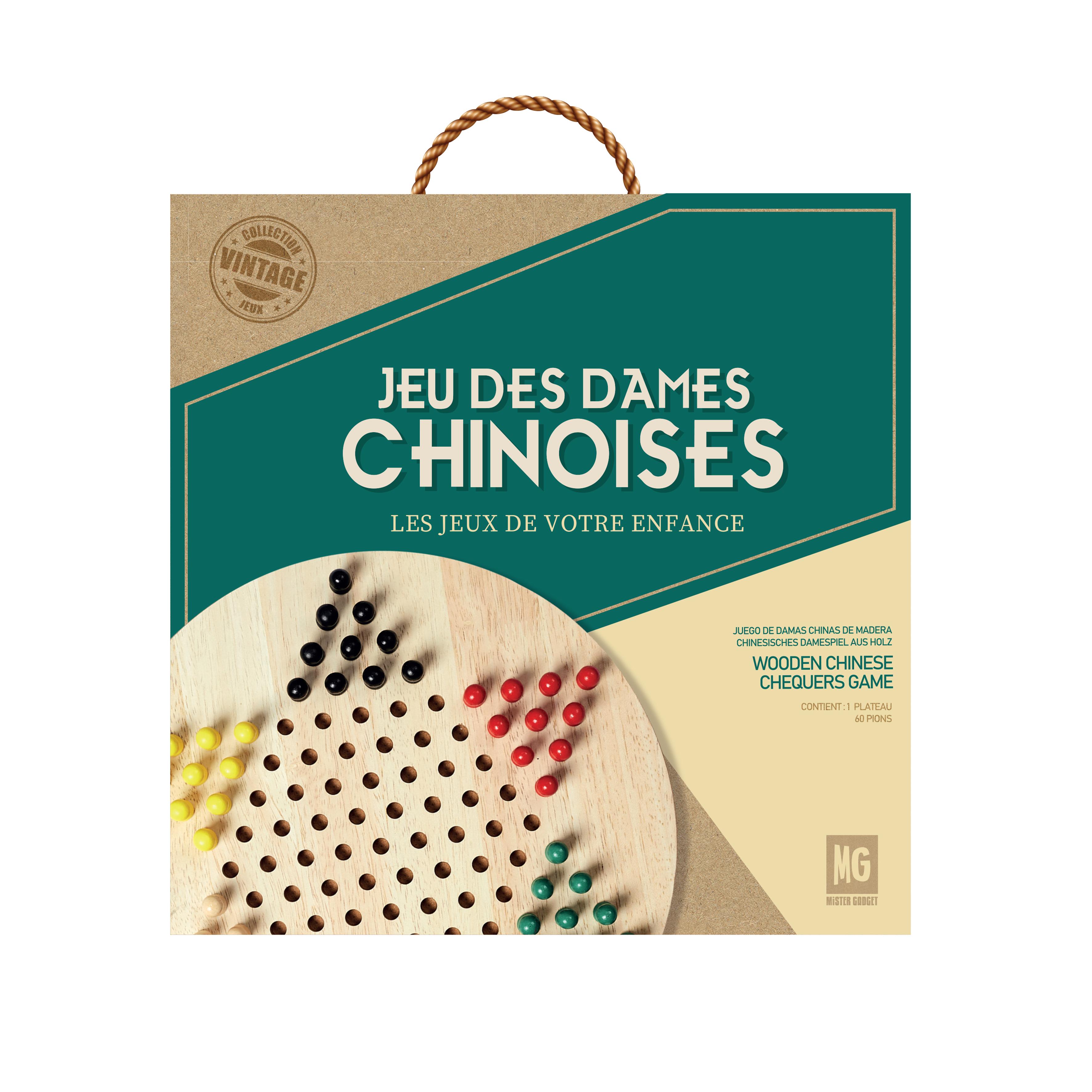 JEU DE DAMES CHINOISES EN BOIS