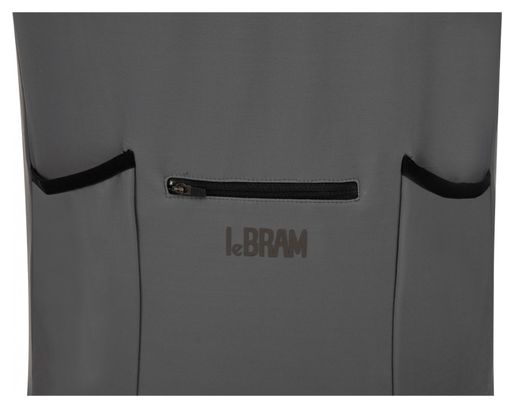 Maillot Manches Longues Gravel LeBram Parpaillon Gris Coupe Ajustée