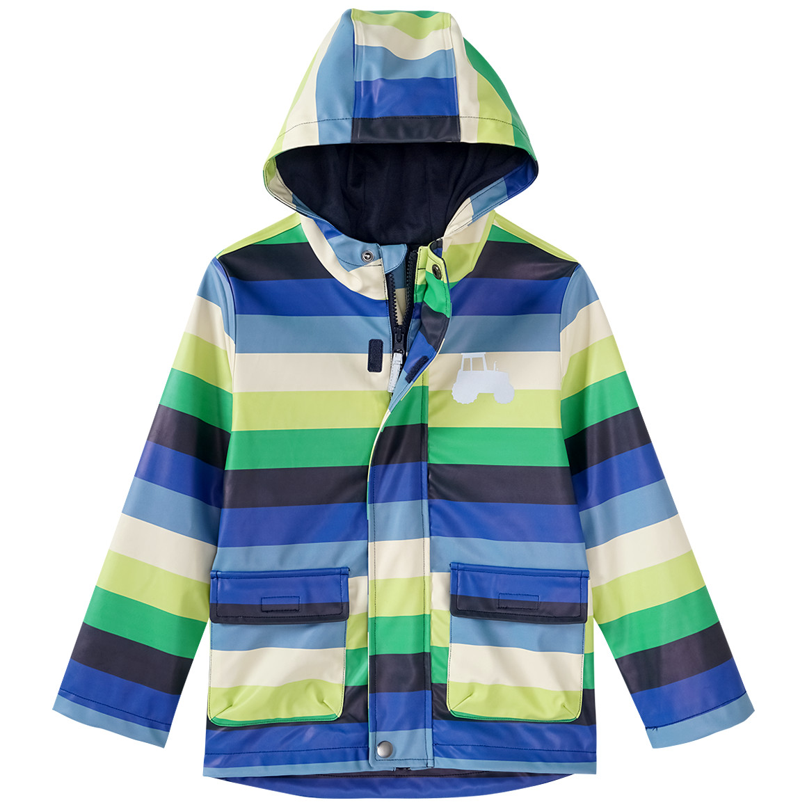 Topolino Jungen Regenjacke mit Streifen grün / blau