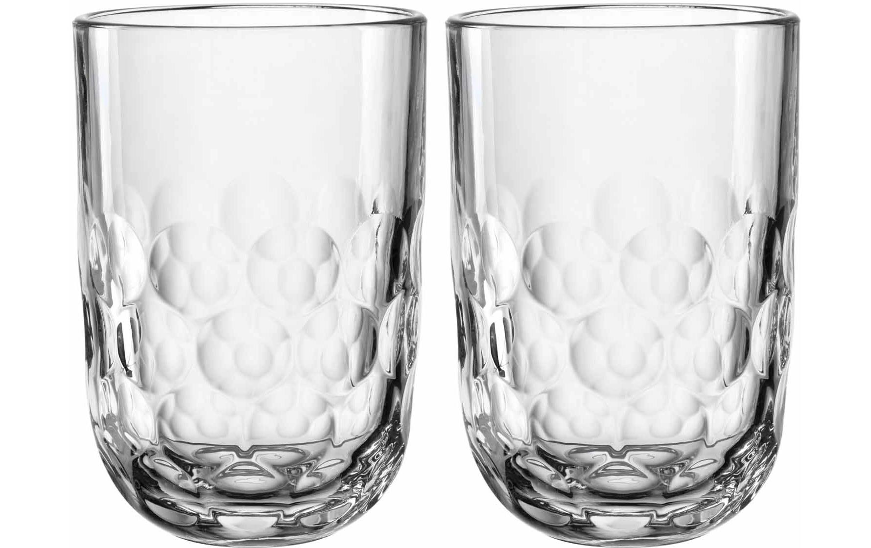 Cappuccino Becher Gocce 1 380 ml, 2 Stück, TransparentCappuccino-/Kaffeetasse für Heissgetränke