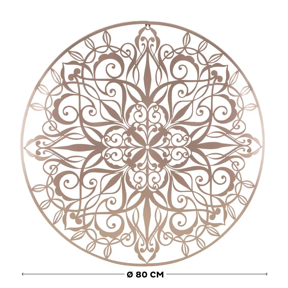 Art for the Home - Metal Art - Luxe mandala roségoud D80cm
