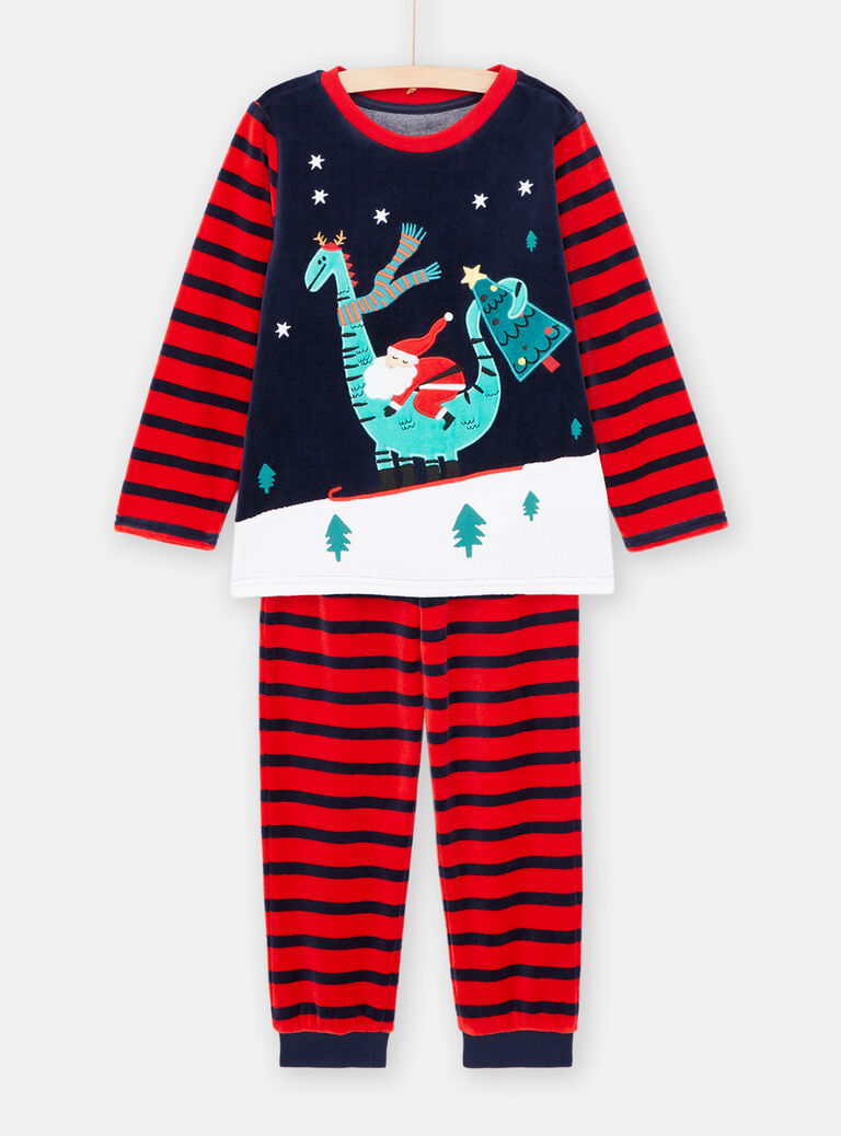 Pyjama NOEL rayé rouge pour enfant garçon