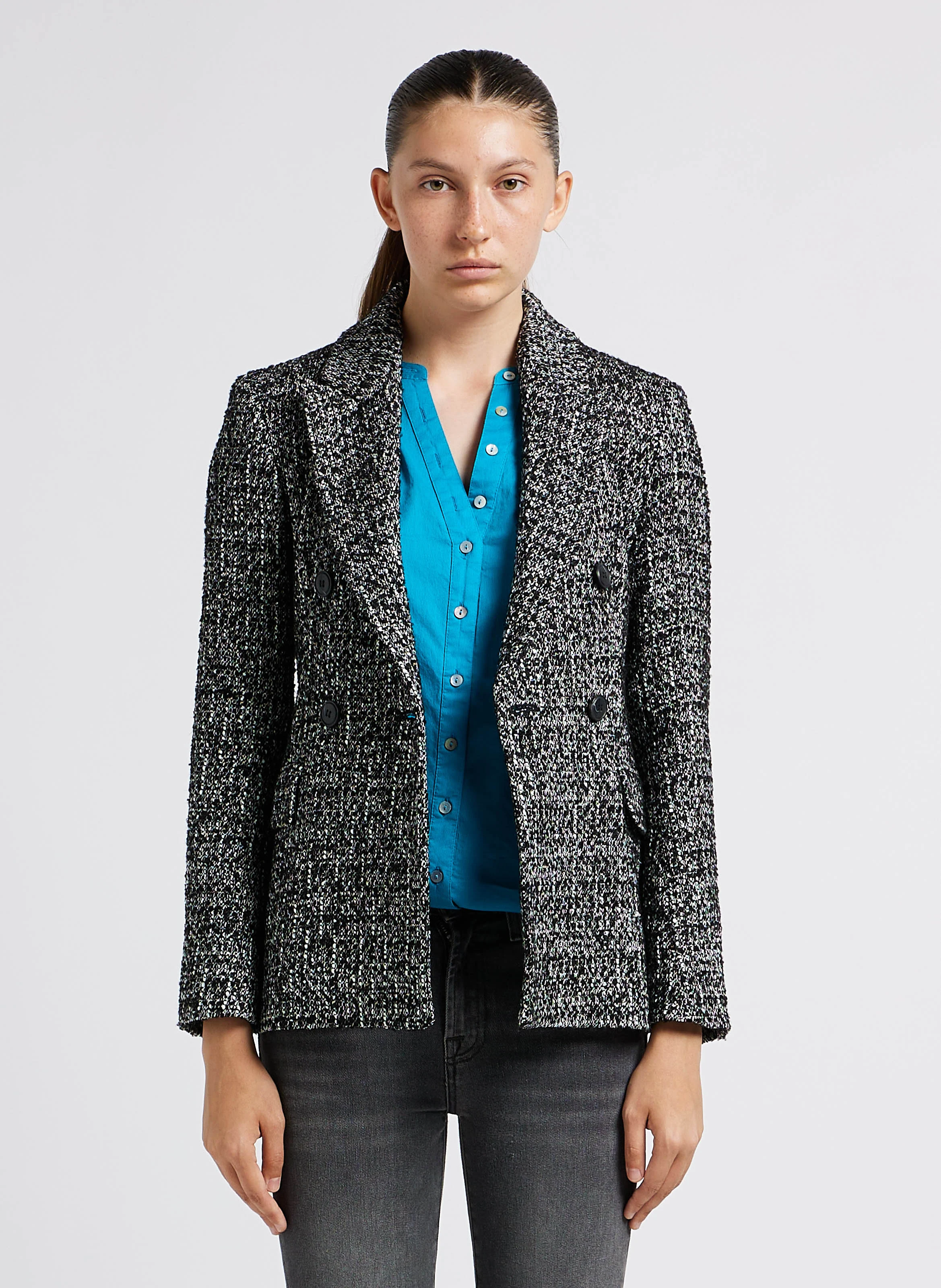 MERLINO - Veste de tailleur en tweed | Gris