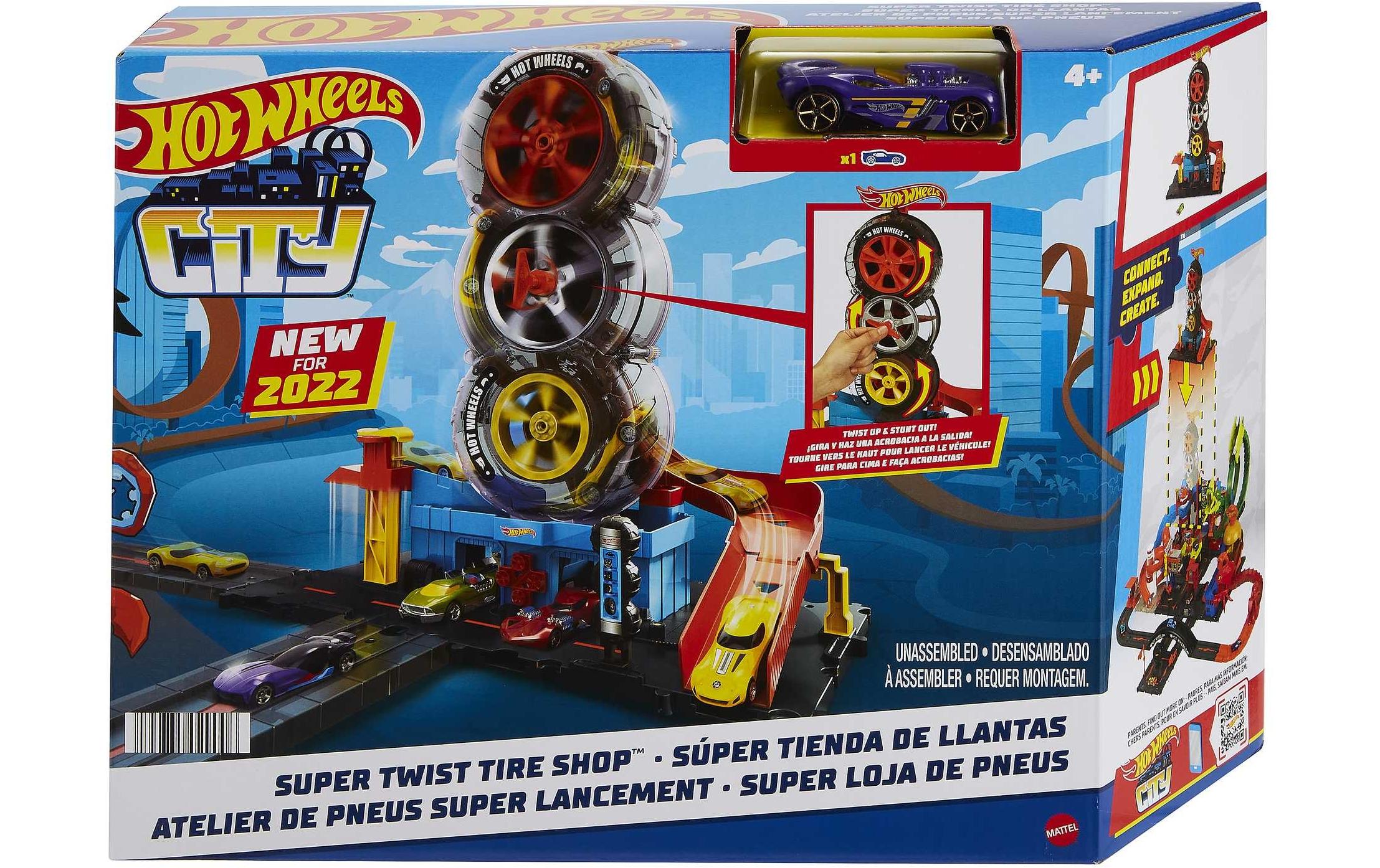 City Super Reifen ShopCooles Spielset aus der Hot Wheels City-Kollektion