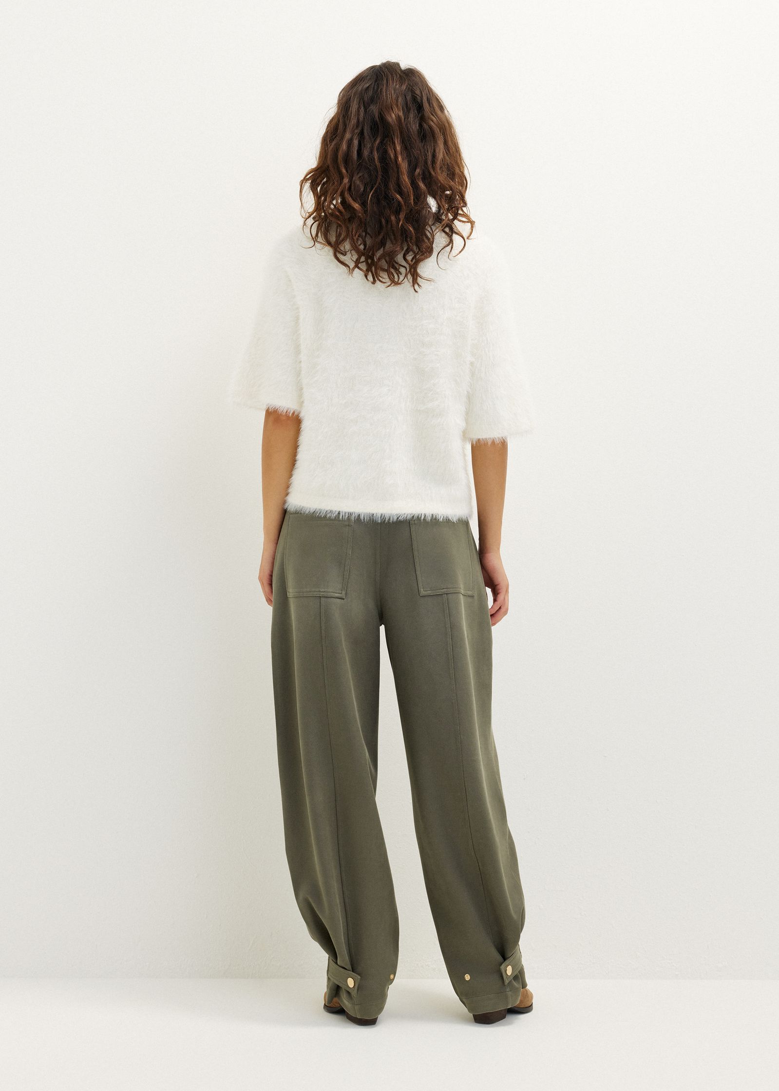 Fluffy trui met raglan mouw