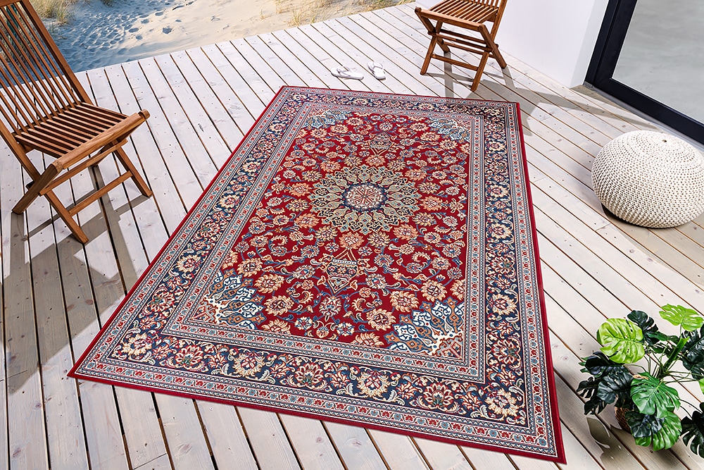 riess-ambiente Teppich MARRAKESCH - 235x160cm rot blau beige orientalisches Design wetterfest In- und Outdoor