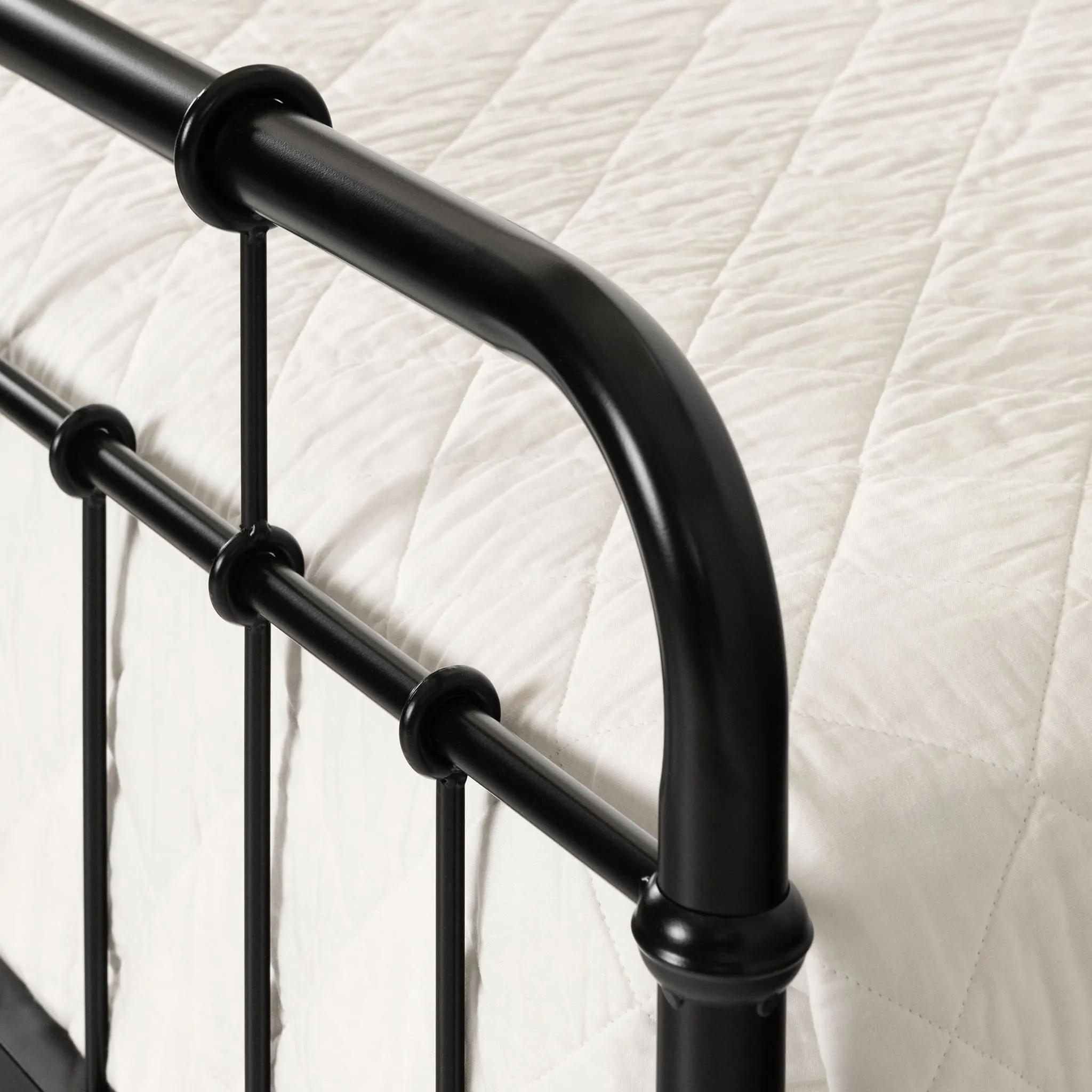 South Shore Lit Simple en Métal Vito - Noir
