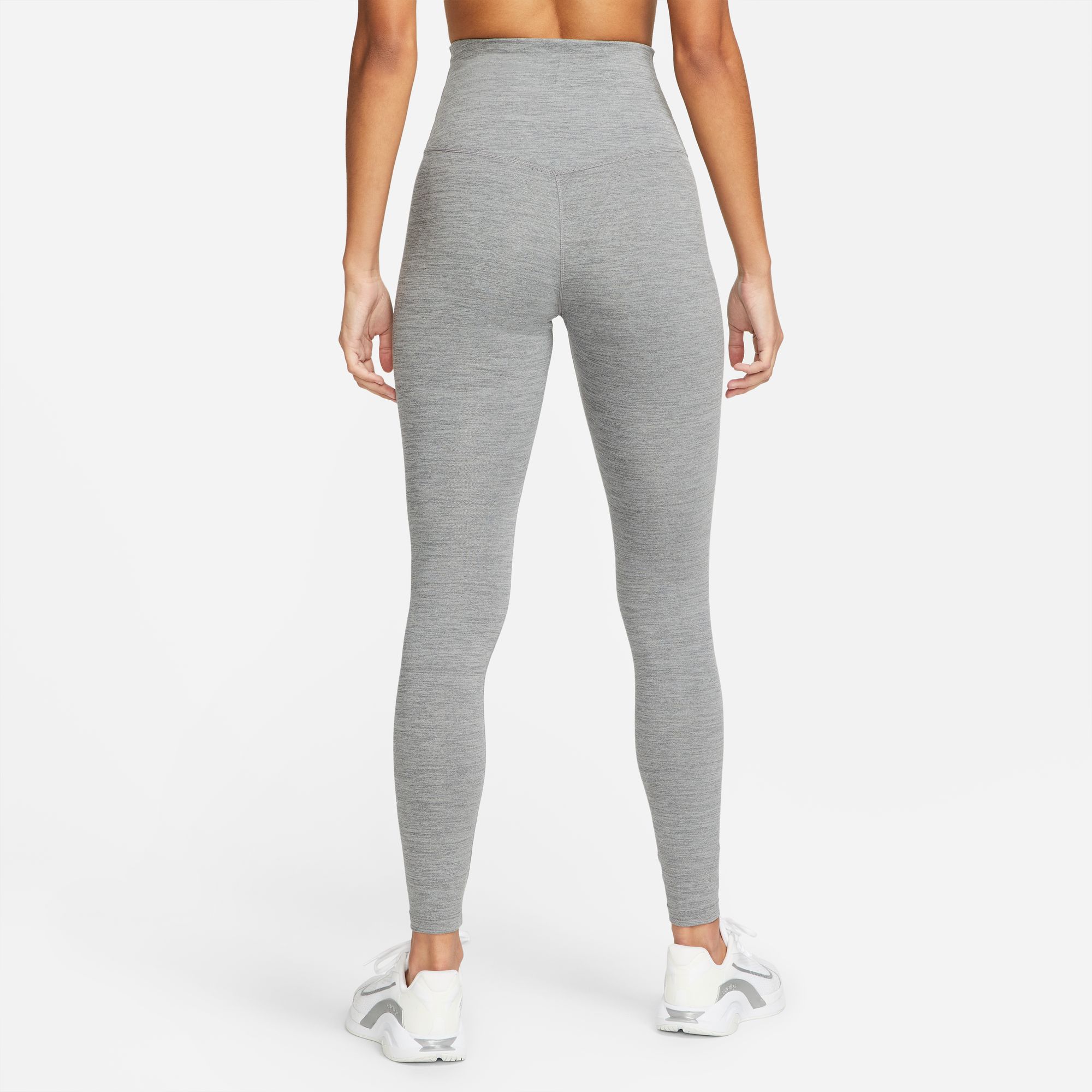 One Dri-FIT High Waist Dame 068/Iron Grey/Heather/White