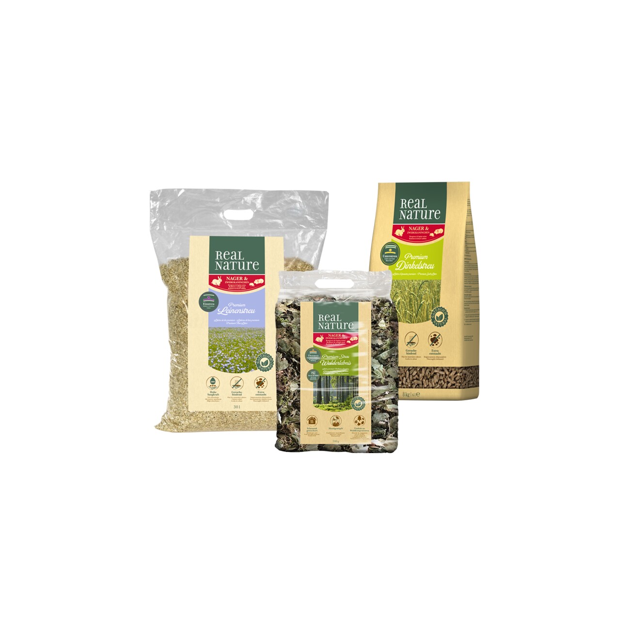 REAL NATURE Nager-Streu Set 3-teilig