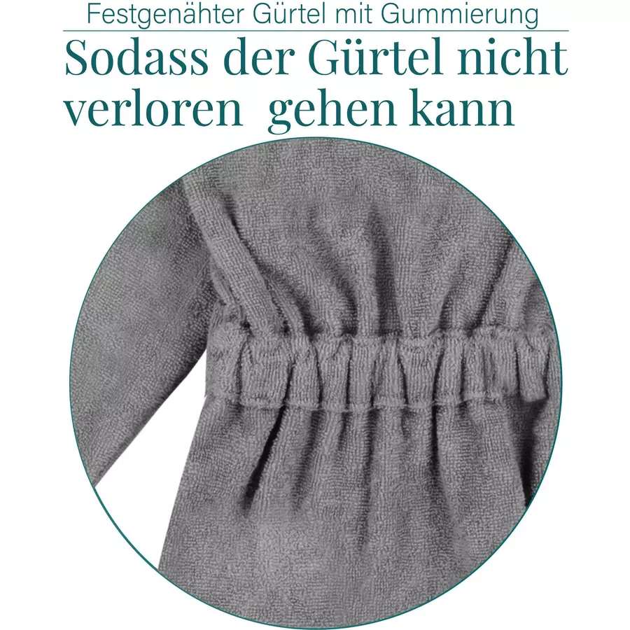 normani Kinder Bademantel aus Bio-Baumwolle Ljubljana Hellgrau