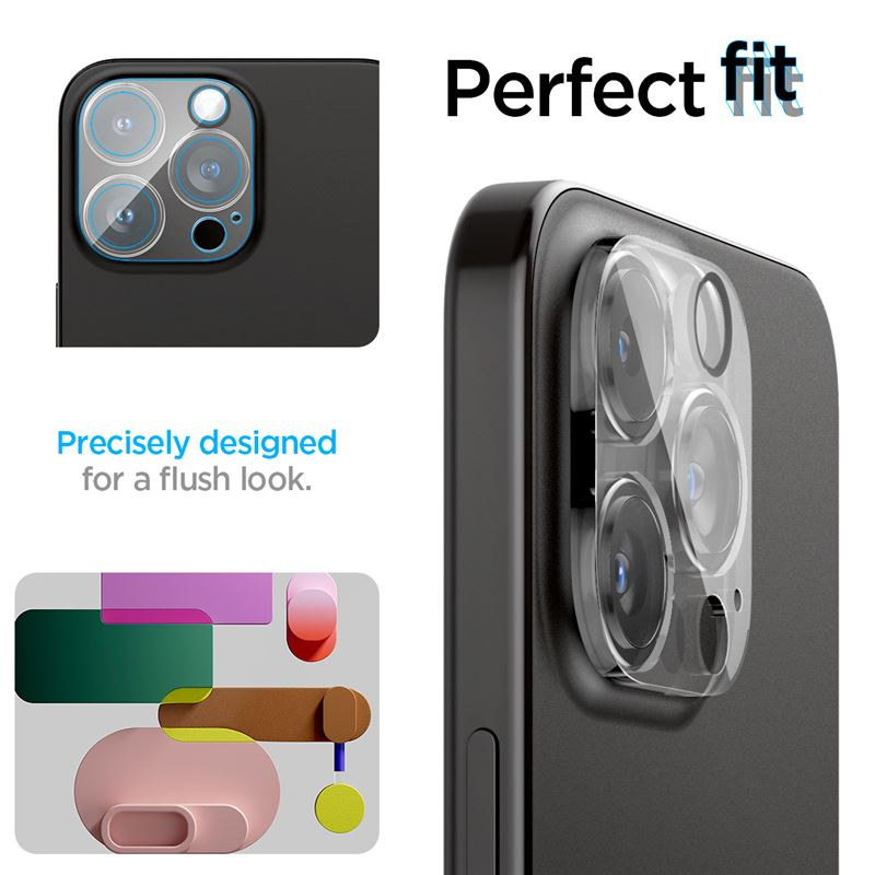 (2er Set) iPhone 16 Pro / 15 Pro / 14 Pro / 16 Pro Max / 15 Pro Max / 14 Pro Max Glass tR Optik Pro Kamera Objektiv Protector Panzer Glas Case Friendly (AGL05761)