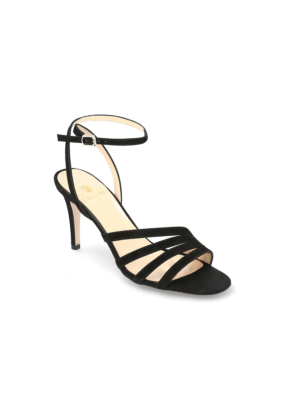 SANDALE MEG VELOURS NOIR