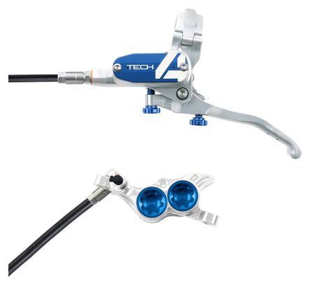 Frein Arrière Hope Tech4 E4 Argent / Bleu Durite Standard
