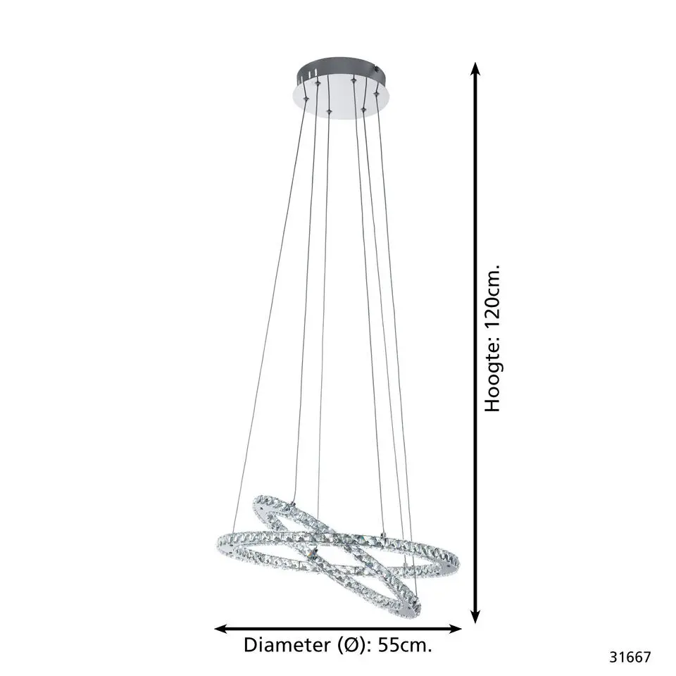 EGLOVarrazo-Hanglamp-LED-Ø550mm.-Chroom-Helder