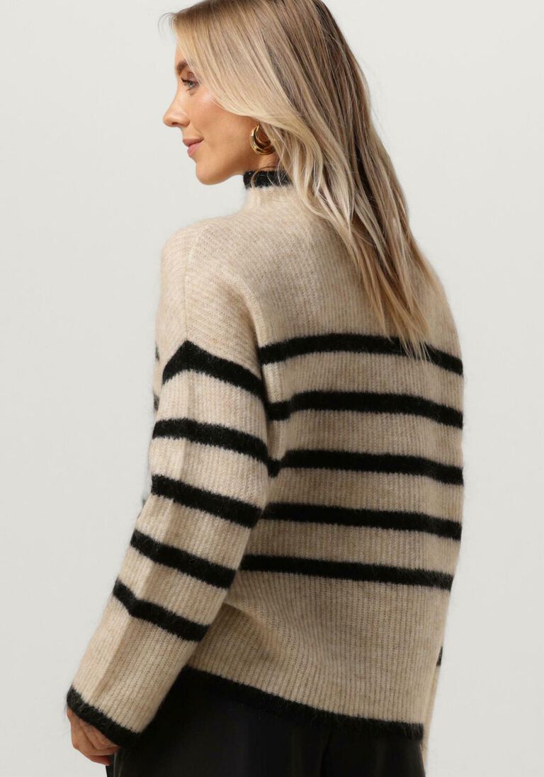 SECOND FEMALE zand second female trui ovalis knit t-neck
