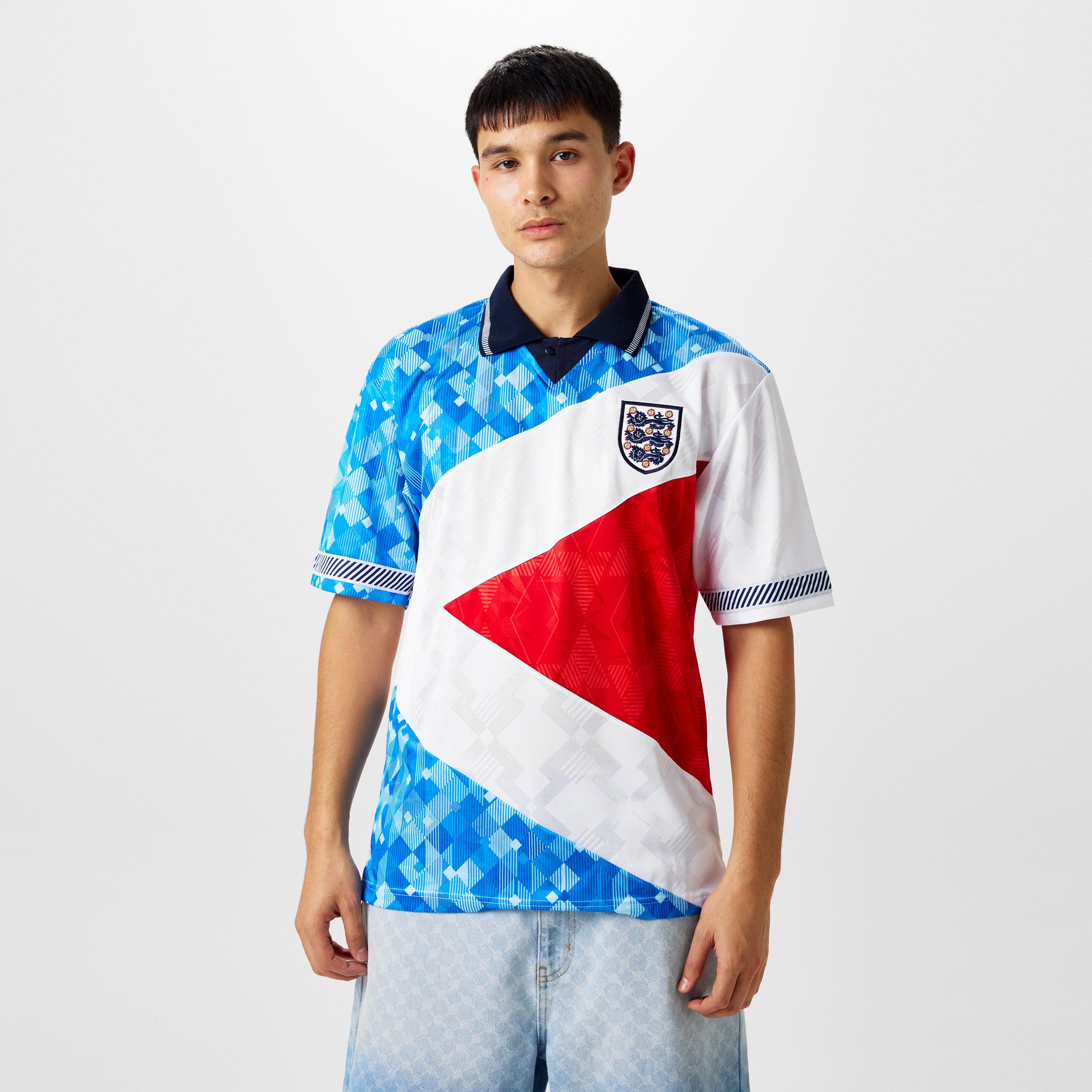 Score Draw Score England 1990 Mash Up Retro Football Shirt