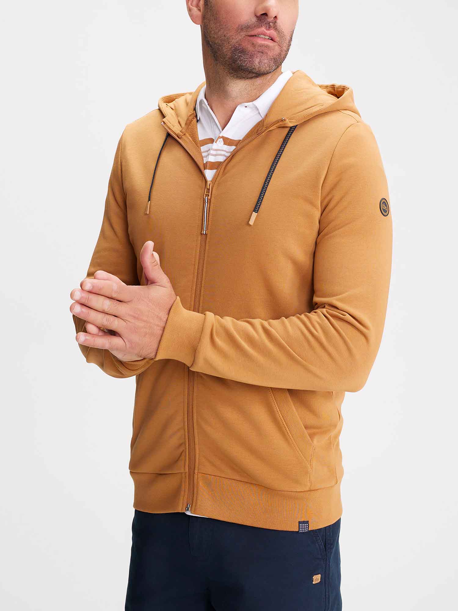 Sweat Homme Molletonné A Capuche Marron
