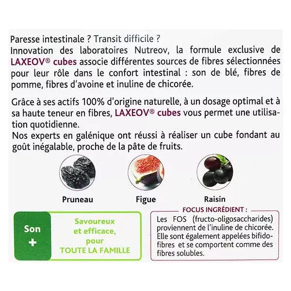 Nutreov Physcience Laxeov Cubos Ameixa Figo Uva 20 cubos