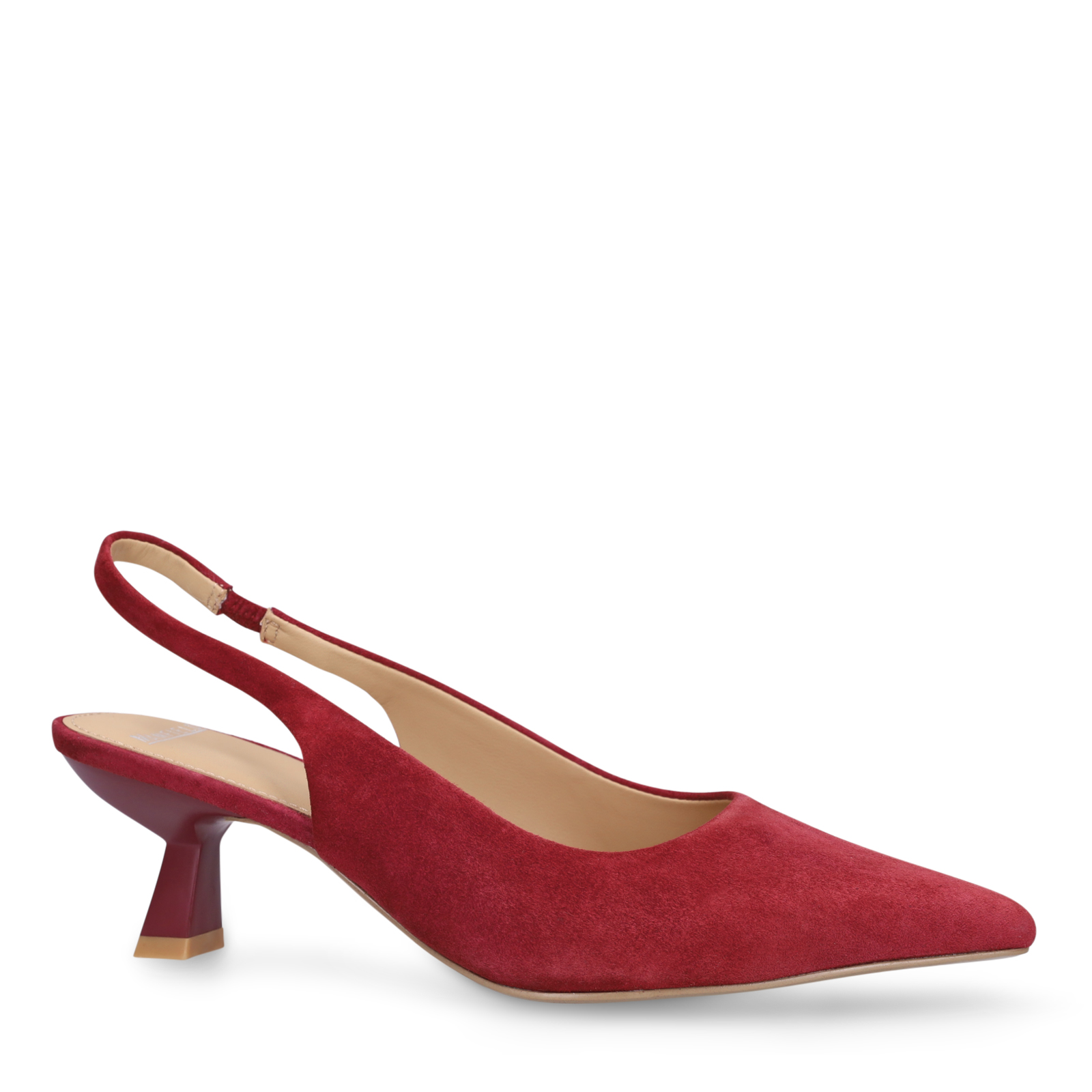Burgundy suède slingbacks