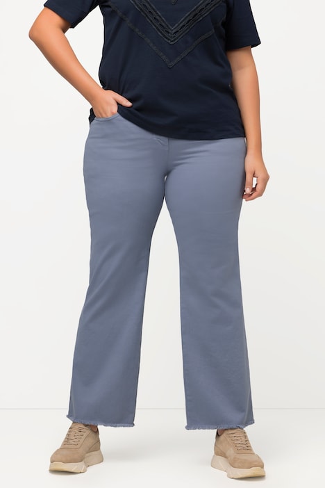 Colorjeans Mary, Fransensaum, weites Bein, Biobaumwolle