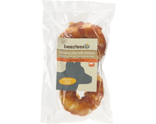 Beeztees hondensnack kauwring rundvlees met kip 2x7,5 cm kauwspeeltje