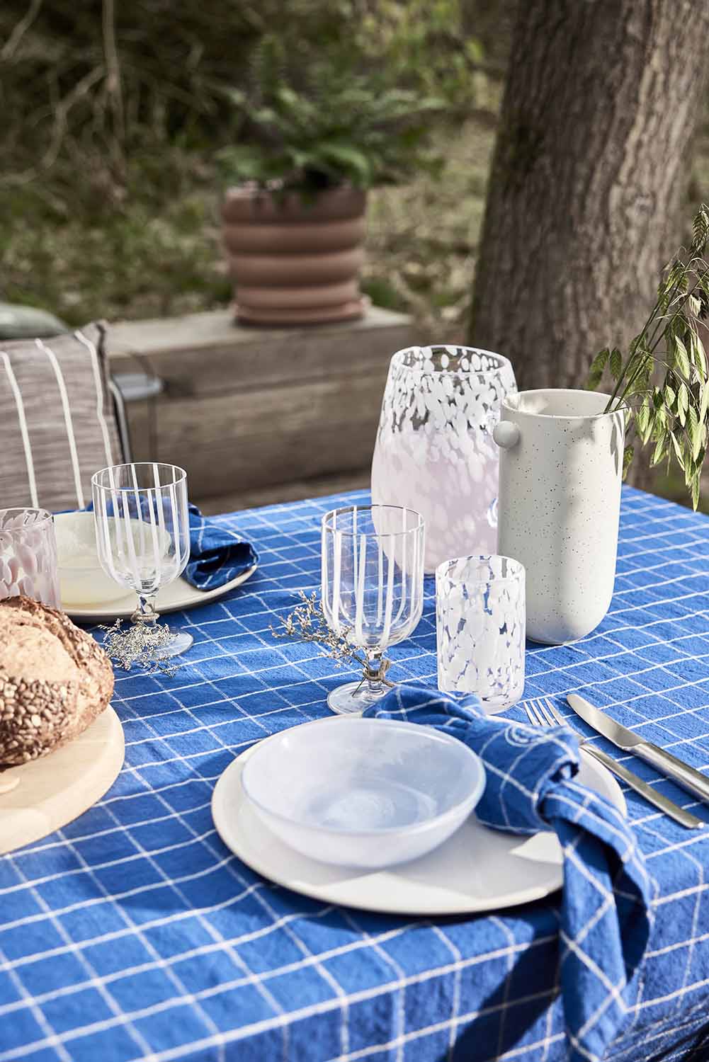 Nappe en coton organique | Bleu