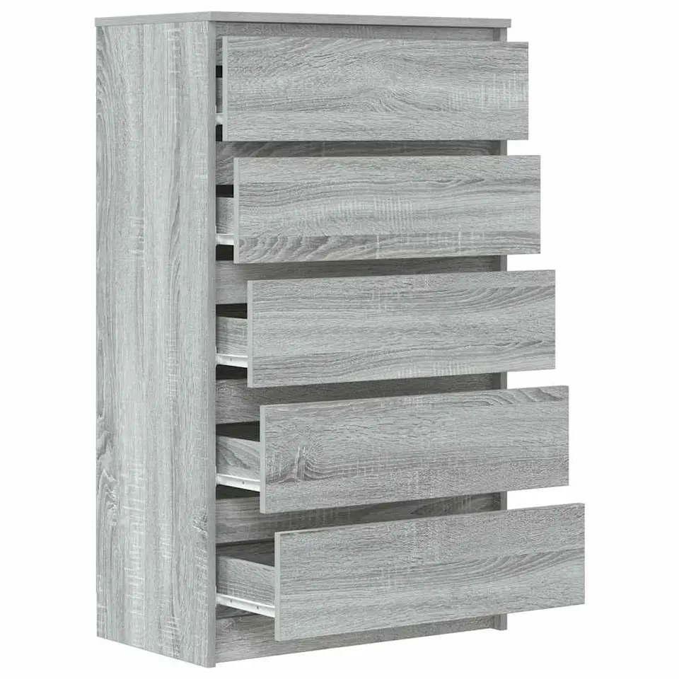 vidaXL - Ladekast - Grijs - Bewerkt hout