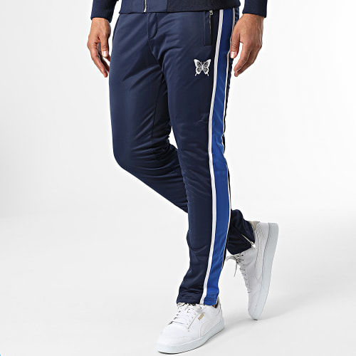 Ensemble De Survetement A Bandes LL722 Bleu Marine