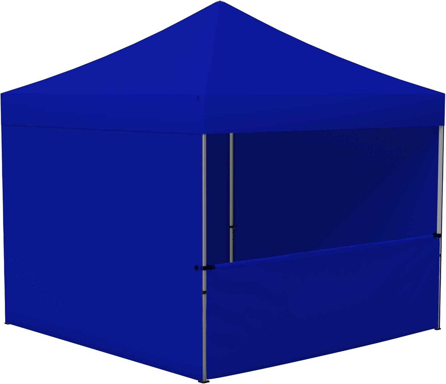 Vispronet Profi Faltpavillon/Faltzelt Basic 3x3 m, Blau, 4 Wände/Davon 1 Halbhohe Zeltwand, Stahl-Scherengitter, faltbar (weitere Farben & Größen)