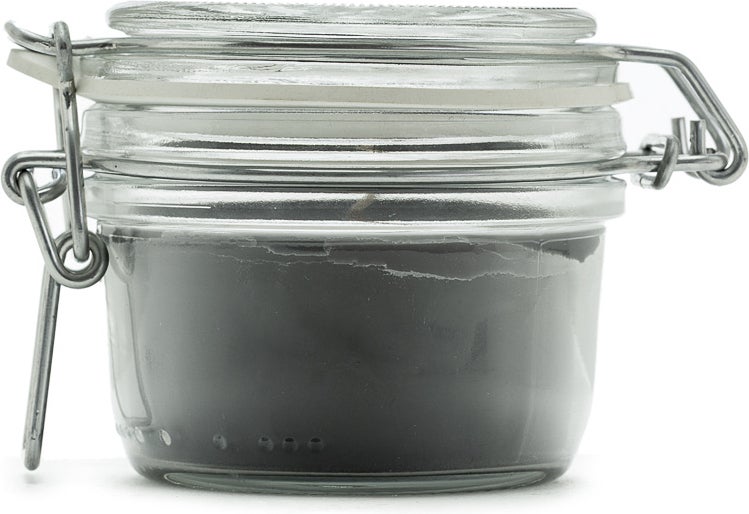 Rustik Lys in glas Jamal grijs D 8 H 7 cm