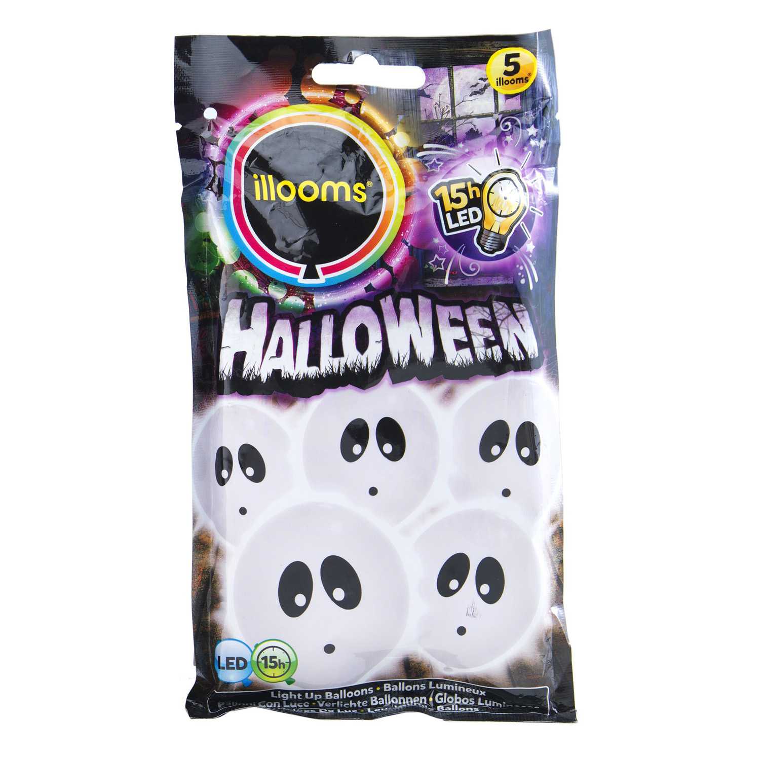 Luftballon LED 3er Halloween Geist