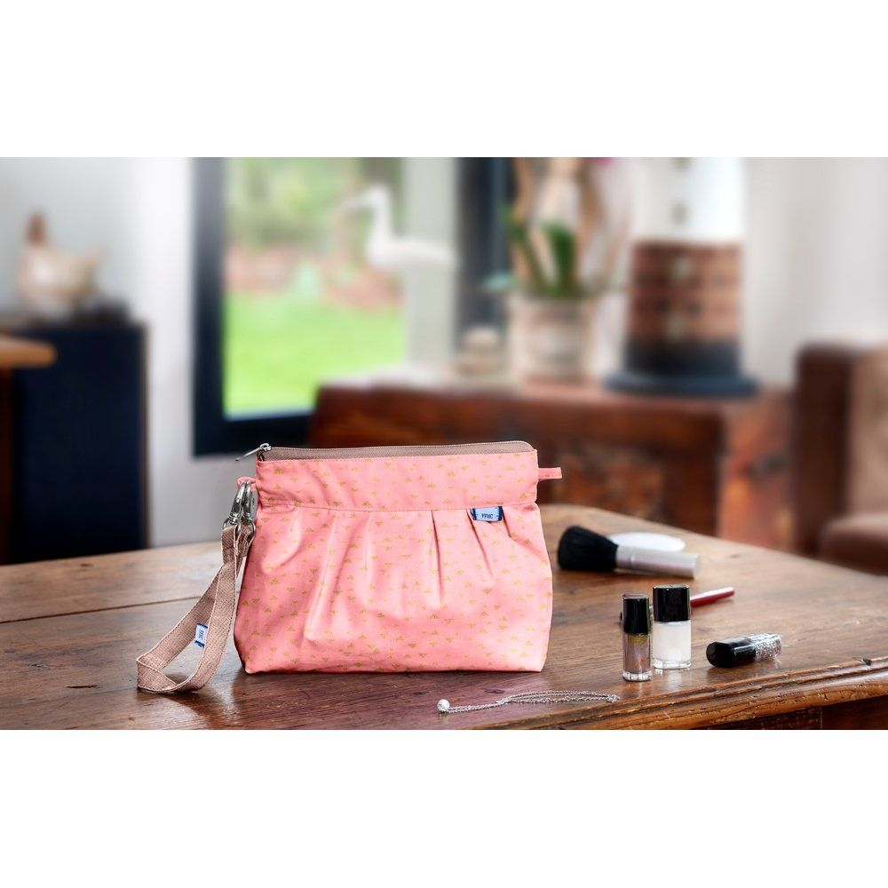 Pochette Plissée Triangle Or Poudré