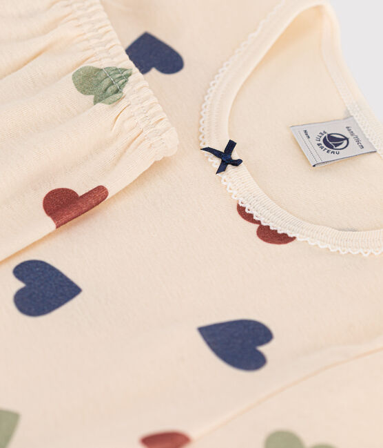 Pyjama en coton imprimé motif cœur enfant